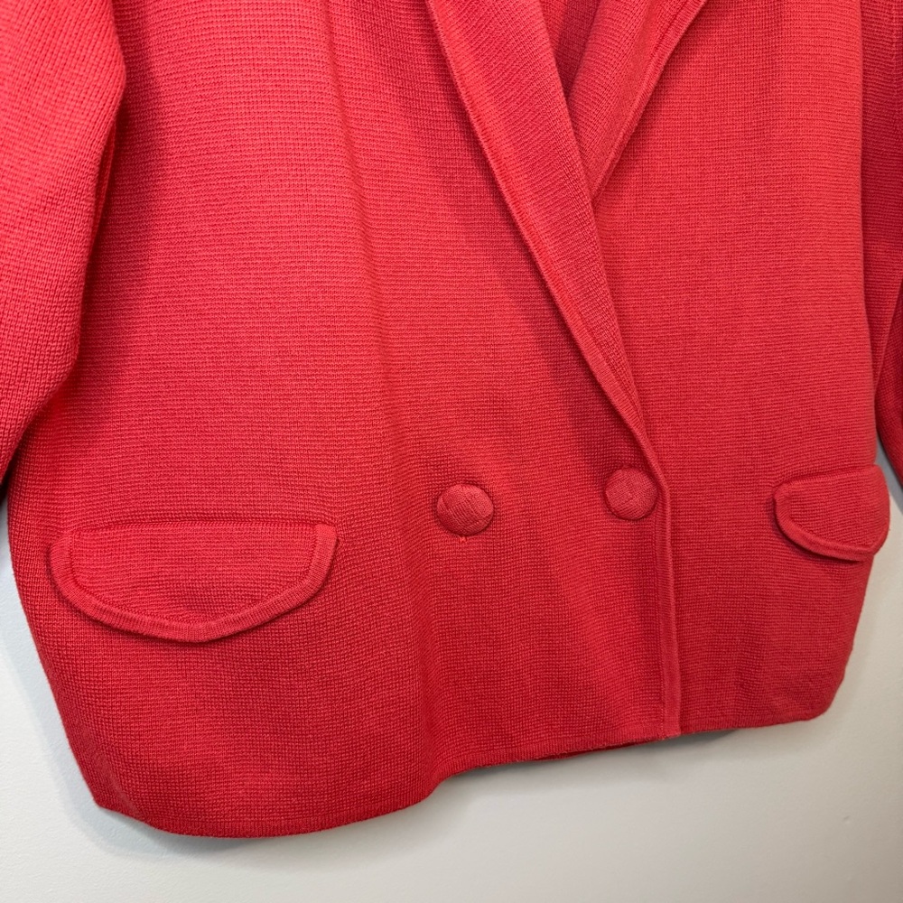 CAbi 4479 Red Coronation Blazer Knit Double Breasted Heart of CAbi Women’s M - Picture 4 of 11